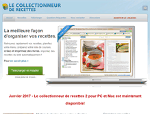 Tablet Screenshot of collectionneurderecettes.com
